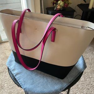 Kate Spade Tote with Pink Straps